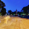 Twilight comes to Ly Thai To statue - Hanoi