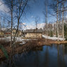 Wooden bridge over Siilinjoki