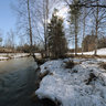 Decommisioned wooden bridge over Siilinjoki