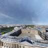 Vue aérienne de la Place Carré du Louvre, Paris, Louvre, Aérial shoot