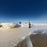 Frozen waterfront