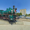 Monument to the railwaymen's of cosmodrome
