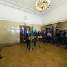 Presidents meet with the press