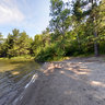 The Sandy Beach on Bear Lake in Killarney Provincial Park, Ontario Canada