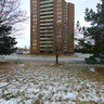 Forest Park Playground with Light Snow